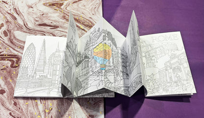 Architecture Unfurled: A Concertina Colouring Book